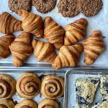 Fresh croissants and pastries at Mighty Fine Bakehouse
